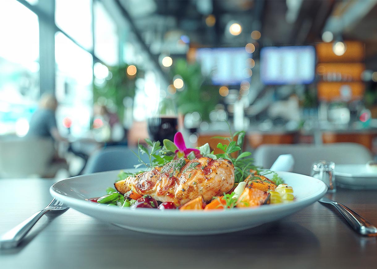 Food on table